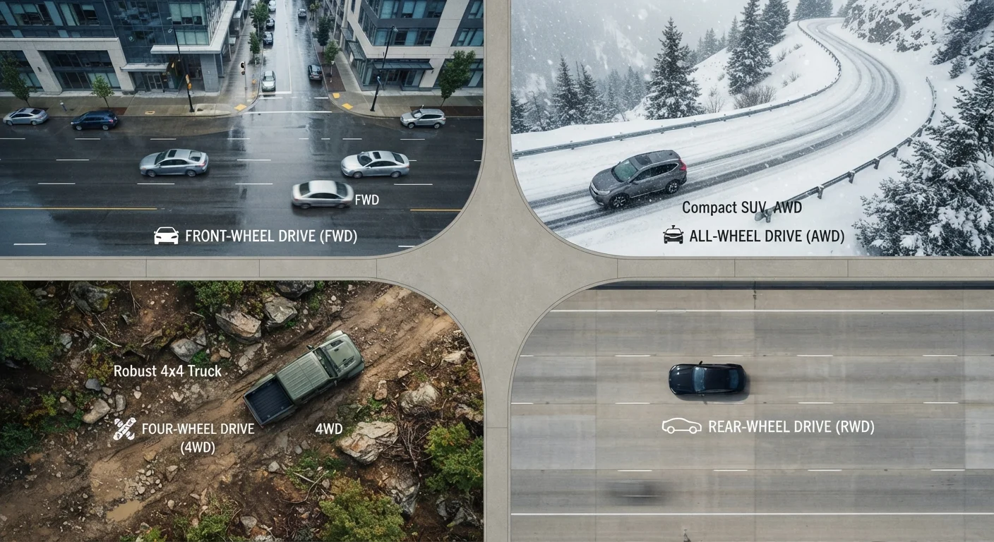 Front-Wheel, Rear-Wheel, All-Wheel, and Four-Wheel Drive Explained