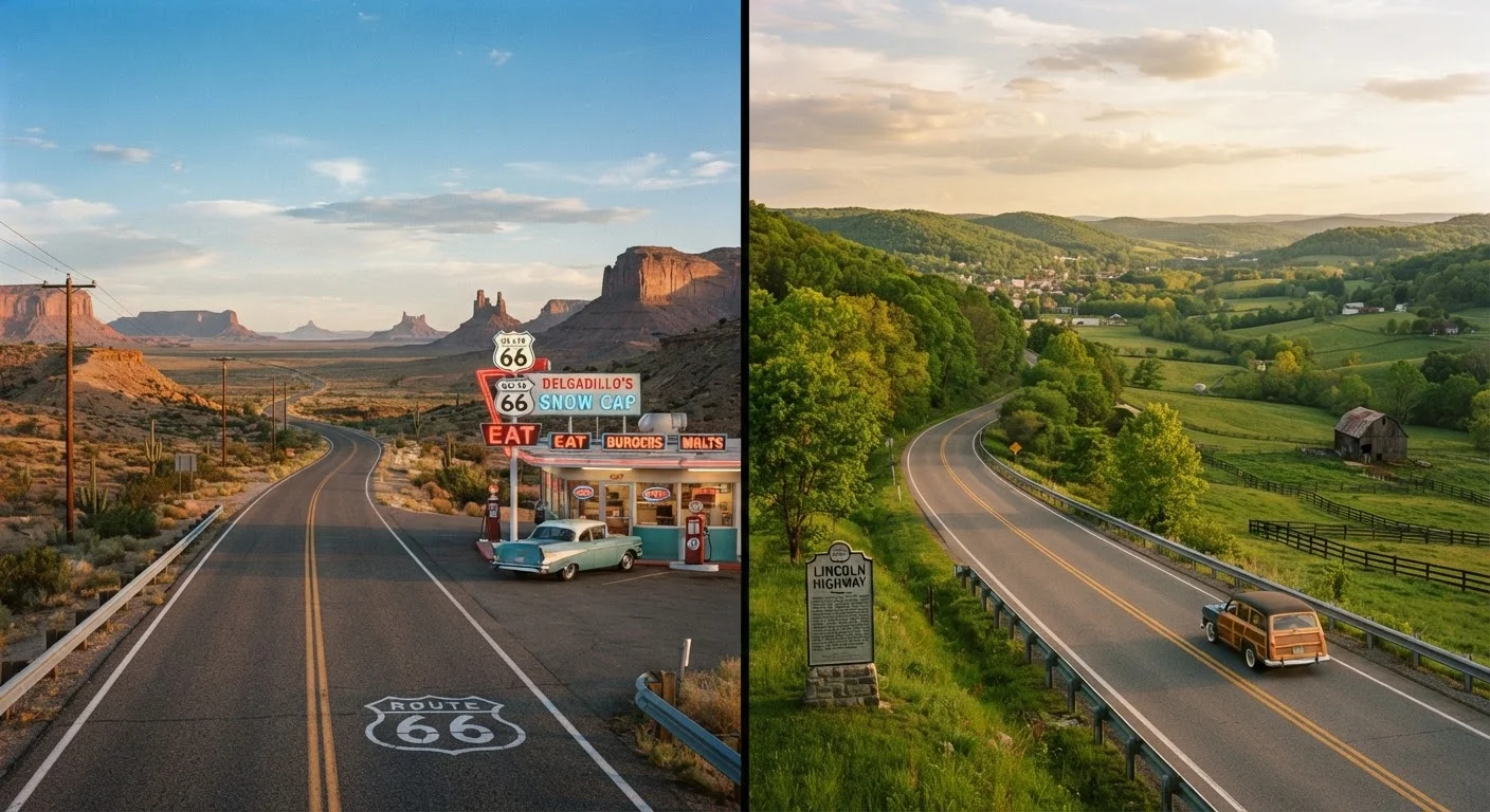 Route 66 vs. the Lincoln Highway: Two American Road Trip Icons Compared