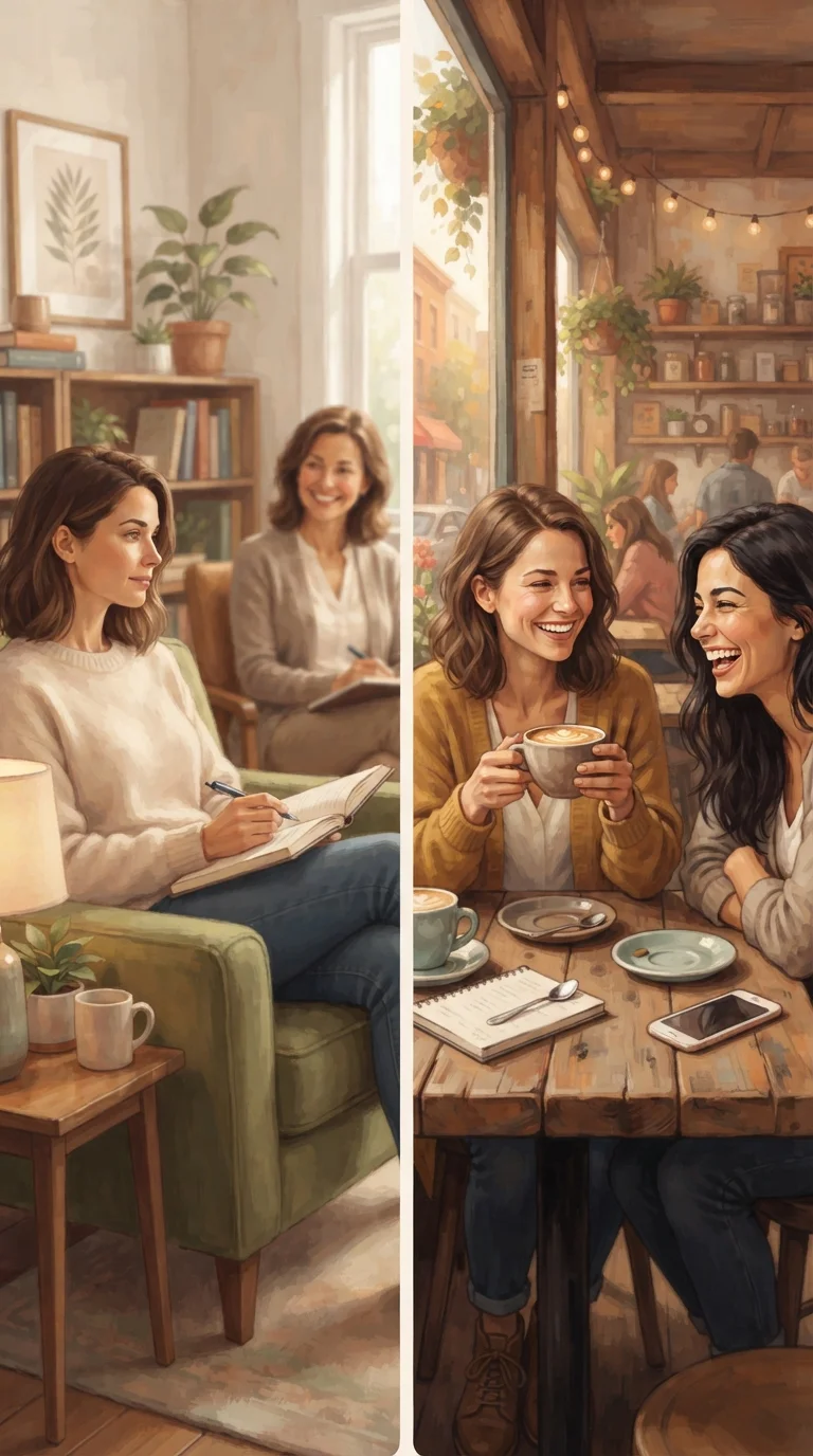 Talking to a Therapist vs. Confiding in a Friend: What Each Actually Offers