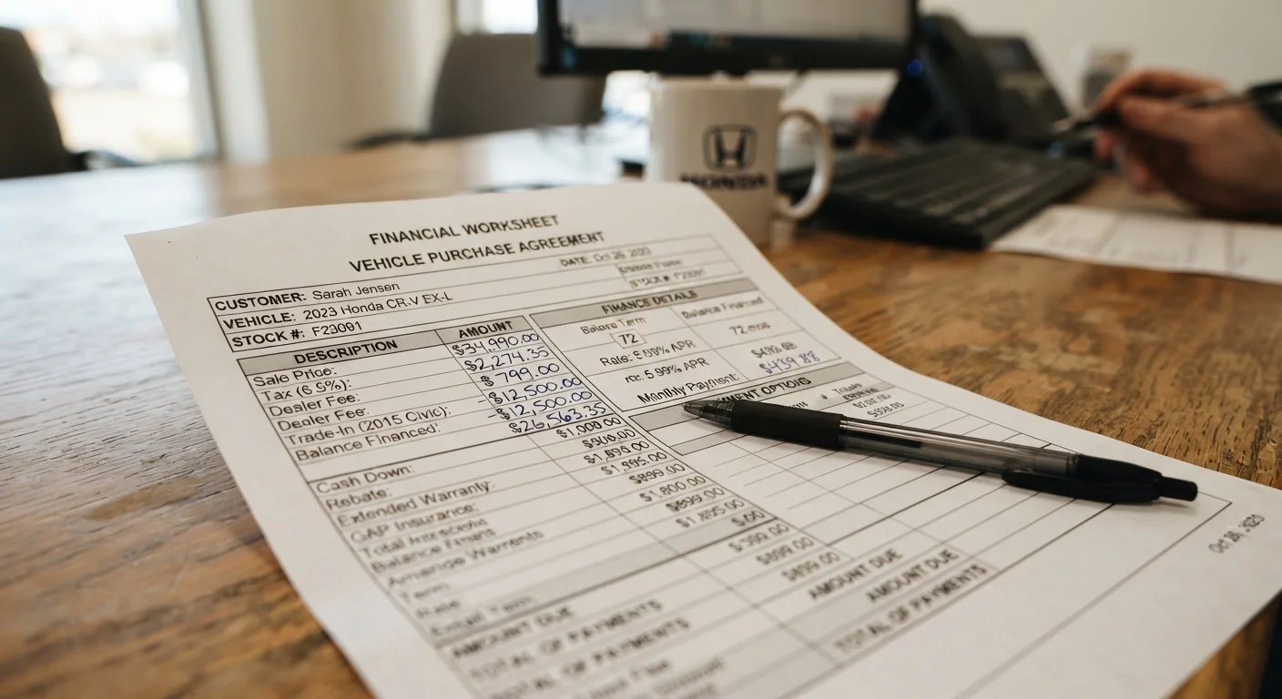 The Anatomy of a Car Deal: What Every Line on a Dealer's Worksheet Means