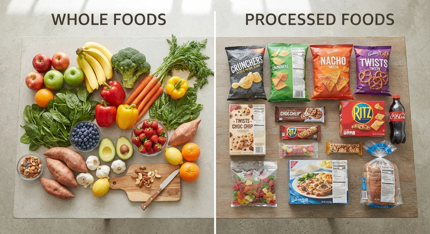 Whole Foods vs. Ultra-Processed Foods: What the Evidence Says